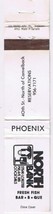 Matchbook Cover North Bank Bar &amp; Grill Phoenix Arizona  Steak Lobster - £0.53 GBP