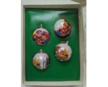 Vintage 1970s Christmas Decorations Bradford Unbreakable Glass Ornaments  - $69.29