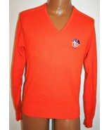 Vintage 70s FLORIDA GATORS Logo 7 Orange Pullover V-Neck SWEATER M Football - $69.45 CAD