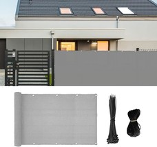 Fence Balcony Privacy Screen Cover 3ftx16.4ft Outdoor Shield Mesh Windsc... - £35.96 GBP