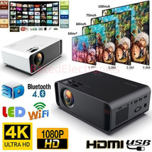 WIFI Smart Home Theater Cinema Projector LED 15000 Lumens 4k 1080P HD 3D Movies - £132.68 GBP