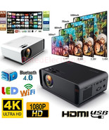 WIFI Smart Home Theater Cinema Projector LED 15000 Lumens 4k 1080P HD 3D... - $165.99