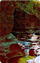 Pot Hole Gorge Watkins Glen State Park New York NY 1949 Chrome Postcard - £2.33 GBP
