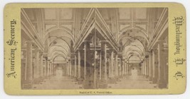 c1900&#39;s Real Photo Stereoview Model of U.S. Patent Office Washington, DC - £14.50 GBP