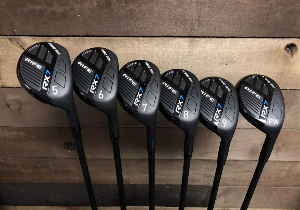 USED RH Mens Rife Golf RX7 Hybrid Iron Set #5-PW Regular Flex Graphite 5... - $293.95