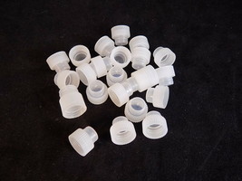 22 LABORATORY TUBE PLUG CAPS 9mm Clear Poly VIAL TOPS Plastic - £3.89 GBP