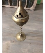 VINTAGE BRASS Incense BURNER Chinese India Indian Hippie Culture Antique - $29.92