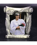 Pewter 3.5&quot;x5&quot; Graduate Congratulations College High School Diploma Shap... - £6.02 GBP