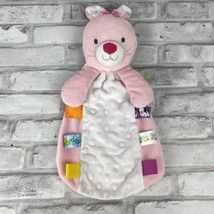 Taggies Bunny Rabbit Pink Security Blanket Lovey Soft Plush Baby Rattle  - $12.56