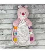 Taggies Bunny Rabbit Pink Security Blanket Lovey Soft Plush Baby Rattle  - £10.03 GBP