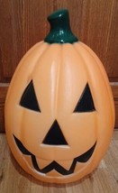 Vintage 22&quot; Empire Orange Pumpkin Blow Mold Jack-O-Lantern Light-Up Yard Decor - £112.08 GBP