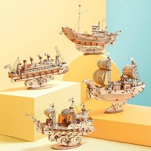3D Wooden Puzzle Model Toys Ship Assembly kit Game - £16.69 GBP