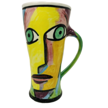 Ed Brownlee Face Stein Coffee Mug Cubist Edsware Studio Pottery Contemporary Art - £33.63 GBP