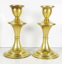 Vintage or Antique Brass Candlesticks Pair 8.5&quot;  - £23.14 GBP