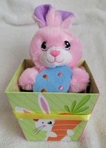 Spring - Easter Stuffed Animals in Cubes Gift Set - Pink Bunny - £3.95 GBP
