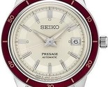 SEIKO Presage Style 60&#39;s Collection Stainless Steel Ruby Bezel Automatic... - $399.95