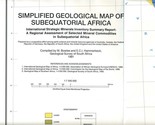 Geological &amp; Mineral Inventory Maps of Subequatorial South Africa 1991  - $39.70