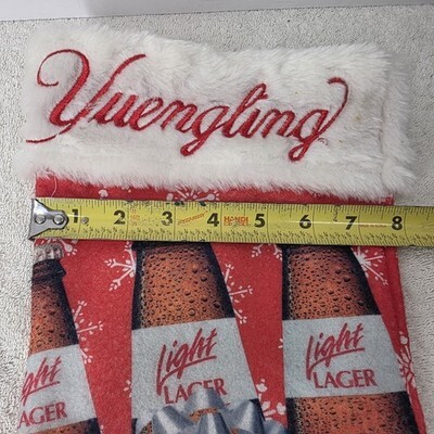 Vintage Yuengling Light Lager Beer Christmas Stocking USA 19” Double Sided Item image 10