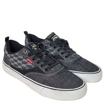 Levis Mens Gray Denim Lace Up Fashion Sneakers Shoes Size 9.5 M Casual - £28.31 GBP