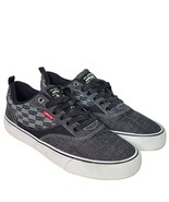 Levis Mens Gray Denim Lace Up Fashion Sneakers Shoes Size 9.5 M Casual - $48.50 CAD