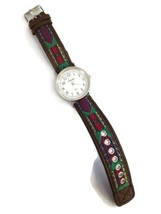 Strada Women&#39;s Ethnic Style Faux Leather Band WR Quartz Watch Needs Repair - £14.32 GBP