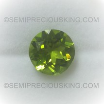 Natural Peridot Round Faceted Cut 10X10mm Parrot Green Color VVS Clarity Loose G - £361.25 GBP