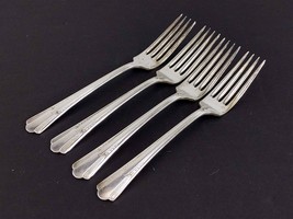 International LADY BETTY 4 Dinner Forks 7-1/8&quot; Silverplate 1940 - £9.34 GBP