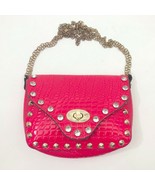 Red Embossed Faux Leather Small Shoulder Cross body Bag Rhinestone &amp; Studs - €12,00 EUR