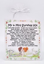 Mr &amp; Mrs Survival Kit (NEW) - A Unique Fun Novelty Wedding Gift / Keepsa... - £6.47 GBP