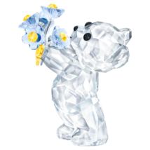 Authentic Swarovski Kris Bear - Forget-Me-Not -  Crystal Figurine - £70.18 GBP