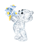 Authentic Swarovski Kris Bear - Forget-Me-Not -  Crystal Figurine - £69.48 GBP