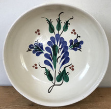 Vintage Russian Ceramic Floral Handpainted 9.25” Serving Fruit Bowl Dish - £46.90 GBP