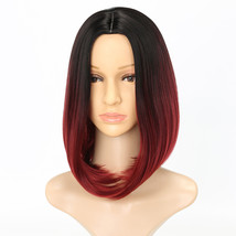 Synthetic Hair Wigs For Women Short Bob Wig Shoulder Length Black to Red - £11.72 GBP