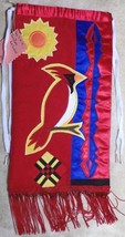 SACRED FIRE Patchwork East Red Cardinal BIRD Dance PowWow Bag Ribbon Purse - $99.99