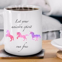 Let Your Unicorn Spirit Run Free Mothers Wife Daughter Friend Unicorn Gift Mug - £15.38 GBP