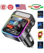 Advanced 54W Bluetooth Car Adapter with Hands-Free Calling &amp; LED Backlight - $34.53 CAD