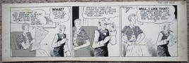 The Dailys Newspaper Daily Strip Original Art 1/30/1948 Stanley Link - £56.62 GBP