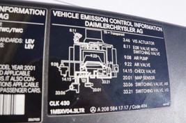 99-03 w208 MERCEDES CLK430 FRONT UNDER HOOD FUSE BOX COVER PANEL X1312 image 4
