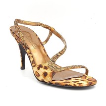 Moda Spana Women Strappy Slingback Sandals Size US 6M Leopard Print - £4.68 GBP