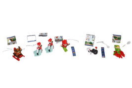 Lot of 6 Kinder Joy Surprise Egg Christmas Holiday Toy Ornament 1 Duplicate - $9.45