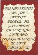 Love Note Any Occasion Greeting Cards 2032C Grandparents Are God's Favorite Love - $1.99