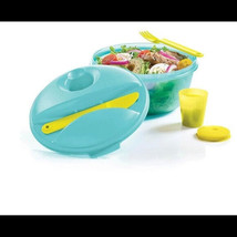 Tupperware Salad On the Go with Dressing Cup Knife Fork BPA FREE Lunch Container - £15.82 GBP