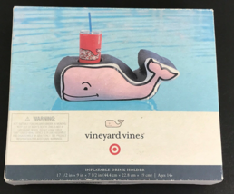 Vineyard Vines for Target Inflatable Drink Holder Pink Whale for Pool NIB  - £6.31 GBP
