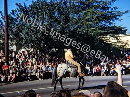 1961 Rose Parade Cowboy on Horseback Pasadena California Kodachrome 35mm Slide - £4.25 GBP