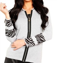 Angel long sleeve zip cardigan in Silver - £54.70 GBP