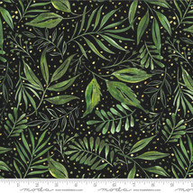 Moda MOODY BLOOM Black 8445 12D Quilt Fabric By The Yard By Laura Muir - £9.29 GBP