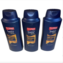 Suave Men Deep Clean Exfoliating Body Wash 3 Pack Lot Size 28 oz. Sandal... - £51.50 GBP