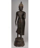 Antik Thai Stil Chiang Saen Bronze Geh Buddha Statue - 147cm/150cm - £5,120.71 GBP