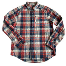 Fjallaraven Men’s Fljallim Flannel Button Up Shirt Sz M Blue Red Plaid T... - $49.45