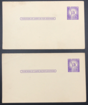 Lot of Two (2) US Postal Stationery UX46 Liberty Purple Postal Card 3 Cent - £6.73 GBP